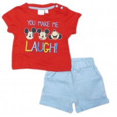 MIC-3-2775: Baby Mickey Mouse T-Shirt & Short Outfit (3-24 Months)